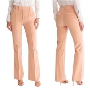 NWOT Frame The Slim Stacked Velvet Trouser in Blush - Women’s 6